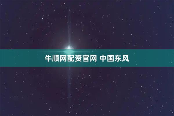 牛顺网配资官网 中国东风